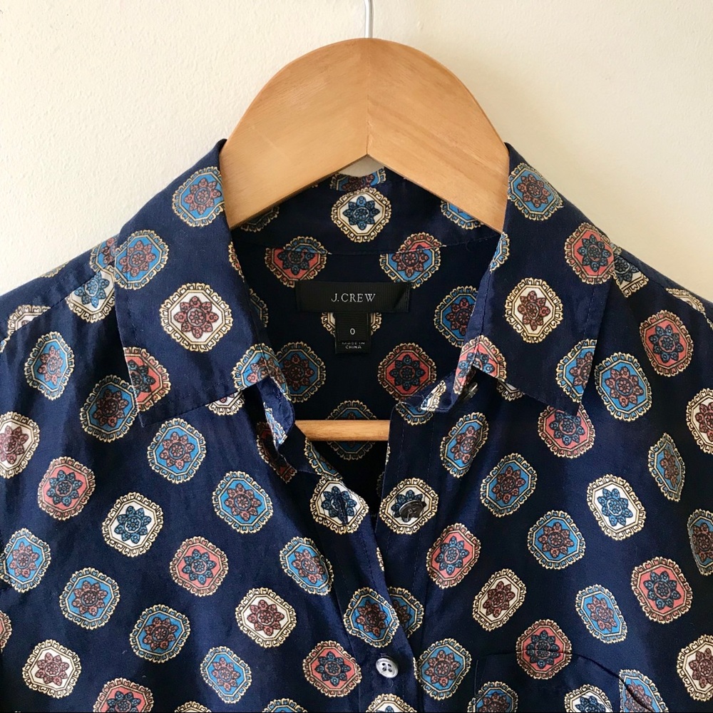 Navy J. Crew Blouse